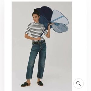 MAEVE ANTHROPOLOGIE MOCK NECK RIBBED BLOUSE TOP XS‎